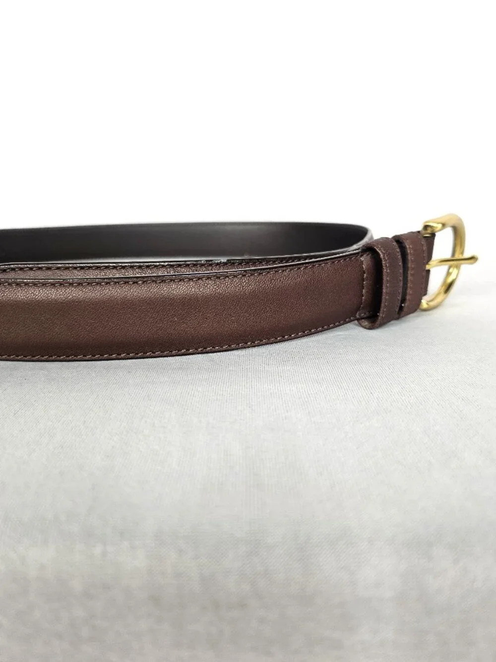 Coach 8400 Brown Leather Belt | Solid Brass Buckle | Size Large
